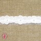 Broderie tulle élastique "Fleur" - Blanc