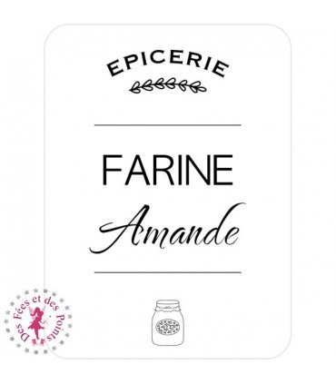 Etiquettes autocollantes pour Bocaux - Farine Amande