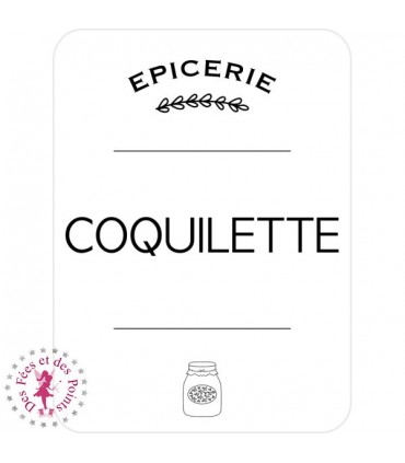 Etiquettes autocollantes pour Bocaux - Coquilette