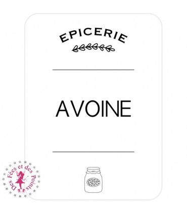 Etiquettes autocollantes pour Bocaux - Avoine