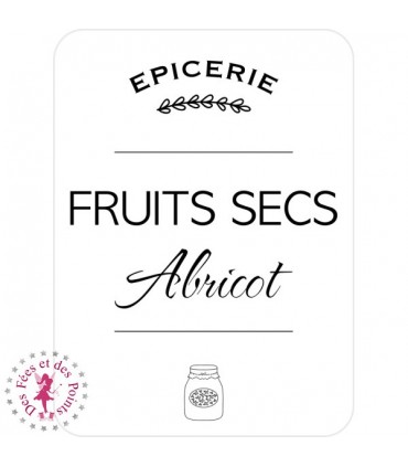Etiquettes autocollantes pour Bocaux - Fruits Secs - Abricot