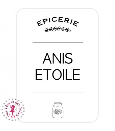 Etiquettes autocollantes pour Bocaux - Anis Etoilé