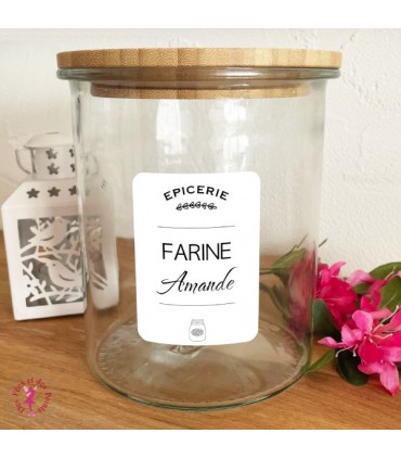 Etiquettes autocollantes pour Bocaux - Farine Amande