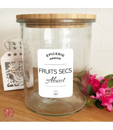 Etiquettes autocollantes pour Bocaux - Fruits Secs - Abricot