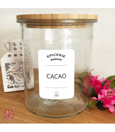 Etiquettes autocollantes pour Bocaux - Cacao