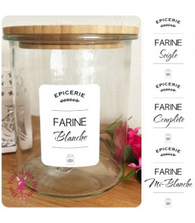 Etiquettes autocollantes pour Bocaux - Farines Classiques