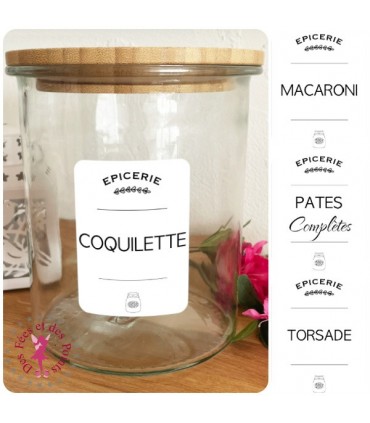 Etiquettes autocollantes pour Bocaux - Pâtes