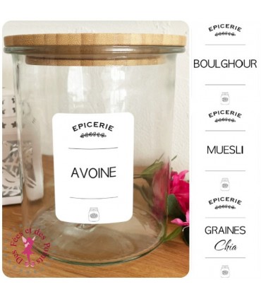 Etiquettes pour Bocaux - Céréales & Graines