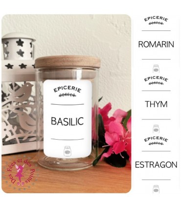 Etiquettes pour Bocaux - Herbes Aromatiques