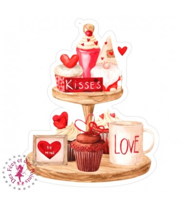 Autocollants/Stickers - Douceurs d'Amour Présentoir à gâteaux