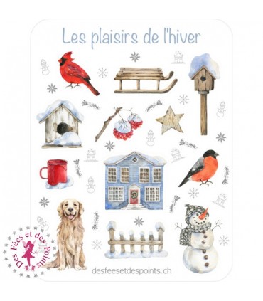 Autocollants/Stickers - Les Plaisirs de l'Hiver