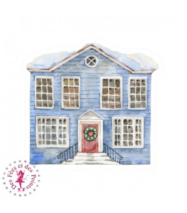 Autocollants/Stickers - Les Plaisirs de l'Hiver - La maison bleue