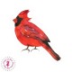 Autocollants/Stickers - Les Plaisirs de l'Hiver - Le cardinal