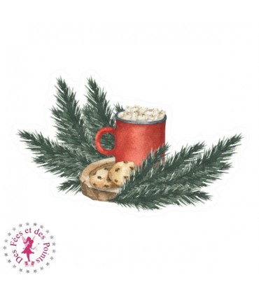 Autocollants/Stickers - Goûter au pied du sapin