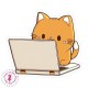 Autocollants/Stickers - Petits Chats Kawaii - Chat ordinateur