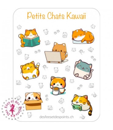 Autocollants/Stickers - Petits Chats Kawaii