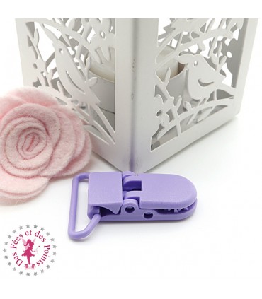 Pince Attache Tétine & Lolette - KAM - Ruban 25 mm - Lavande B28