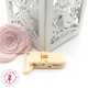 Pince Attache Tétine & Lolette - KAM - Ruban 25 mm - Crème Pêche B53