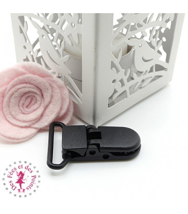 Pince Attache Tétine & Lolette - KAM - Ruban 25 mm - Noir B05