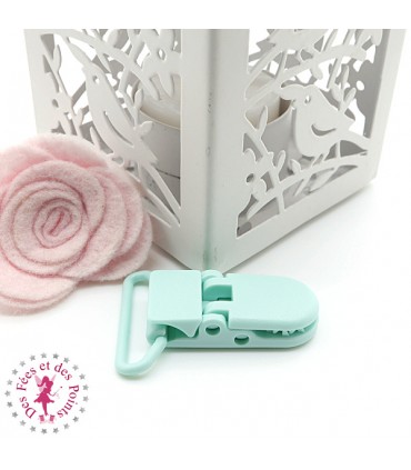 Pince Attache Tétine & Lolette - KAM - Ruban 25 mm - Menthe B19