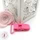 Pince Attache Tétine & Lolette - KAM - Ruban 25 mm - Rose Flashy B47
