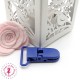 Pince Attache Tétine & Lolette - KAM - Ruban 25 mm - Bleu Marine B58