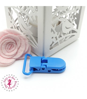 Pince Attache Tétine & Lolette - KAM - Ruban 25 mm - Bleu B08