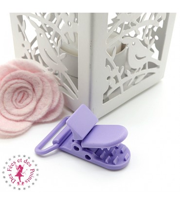 Pince Attache Tétine & Lolette - KAM - Ruban 25 mm - Lavande B28