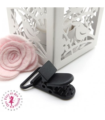Pince Attache Tétine & Lolette - KAM - Ruban 25 mm - Noir B05