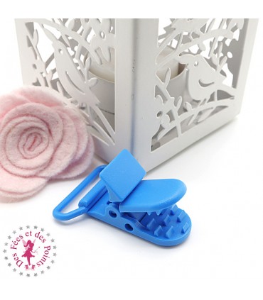 Pince Attache Tétine & Lolette - KAM - Ruban 25 mm - Bleu B08
