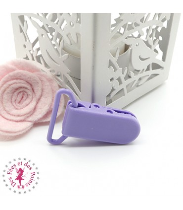 Pince Attache Tétine & Lolette - KAM - Ruban 25 mm - Lavande B28