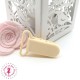 Pince Attache Tétine & Lolette - KAM - Ruban 25 mm - Crème Pêche B53