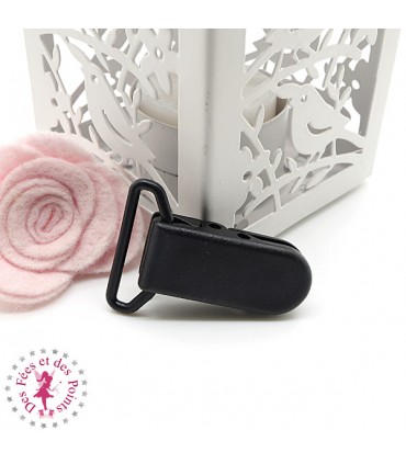 Pince Attache Tétine & Lolette - KAM - Ruban 25 mm - Noir B05