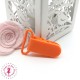 Pince Attache Tétine & Lolette - KAM - Ruban 25 mm - Orange - B55
