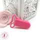 Pince Attache Tétine & Lolette - KAM - Ruban 25 mm - Rose Flashy B47