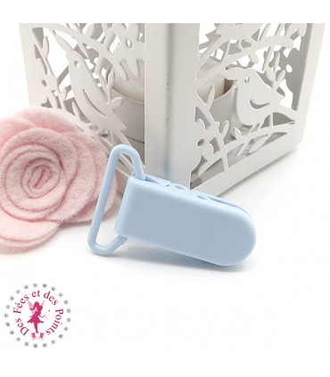 Pince Attache Tétine & Lolette - KAM - Ruban 25 mm - Bleu Bébé B20