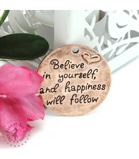 Charm / Pendentif - Plaque Believe in Yourself