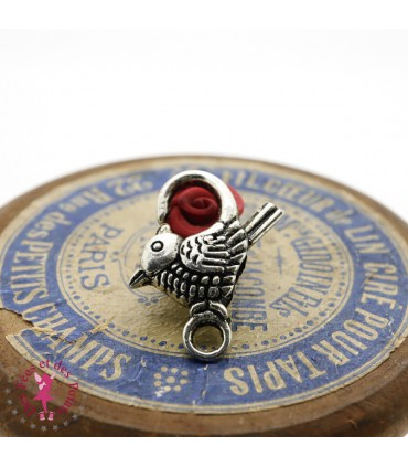Mini Mousqueton Oiseau - 26 mm - Argent