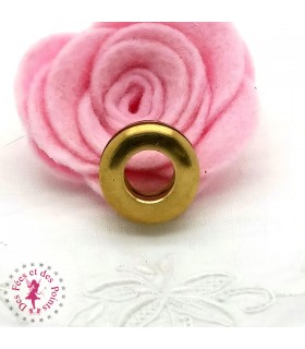 Oeillet à visser - ø 16 mm - Or mat