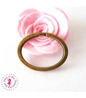 Porte-clé / Anneau Ovale - Bronze antique