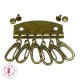 Support porte-clé à mousquetons - Bronze antique