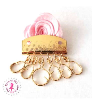 Support de Porte-clés à anneaux - Or