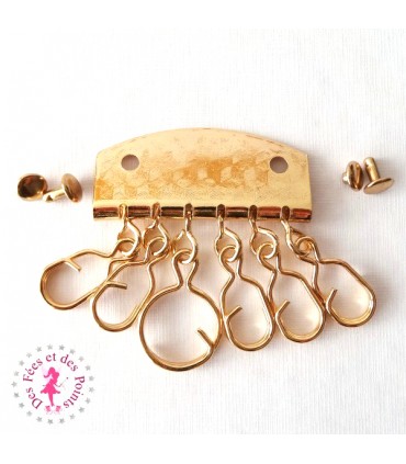 Support de Porte-clés à anneaux - Or