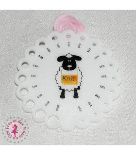 Calibreur / Jauge pour aiguilles à tricoter