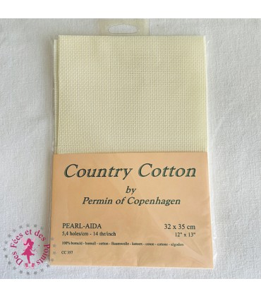 Toile à broder Aïda Jaune clair 5.4 pt/cm