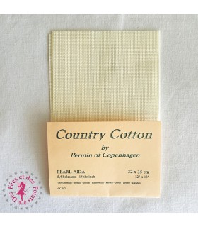 Toile à broder Aïda Jaune clair 5.4 pt/cm