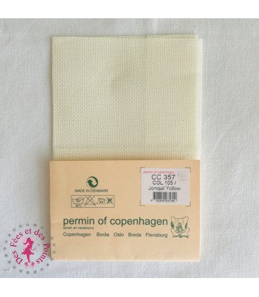 Toile à broder Aïda Jaune clair 5.4 pt/cm