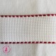Bande à broder Aïda 5.5/pts avec feston rouge