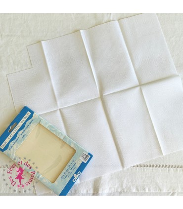 Toile à broder Aïda Blanche 7 pt/cm