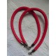 Anse cuir synthétique tressé rouge - 65 cm